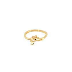 22KT Gold Leaf Ring