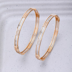18Kt Rose Gold  Three Layer Bangle 18Kt Rose Gold  Three Layer Bangle