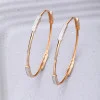 18Kt Rose Gold Box Cut Bangle