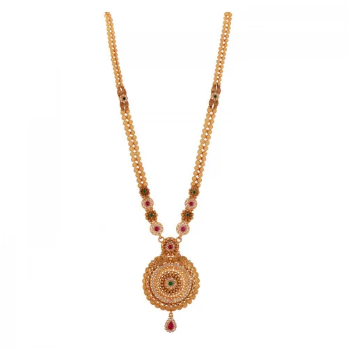 22Kt Gold Fushion Long Necklace