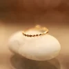 Celeste Dots – 18KT Gold Textured Band Ring