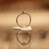 18KT Gold Rose Halo – Accent Ring