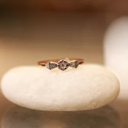 18KT Gold  Celestial Charm – Studded Ring