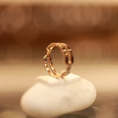 18KT Gold Designer Geometric Ring