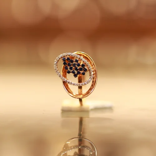 18KT Gold Sapphire-Accent Statement Ring