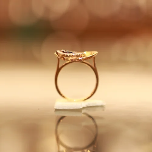 18KT Gold Sapphire-Accent Statement Ring