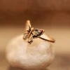 18KT Gold Enamel Butterfly Ring