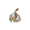 22KT Gold Breast Milk and Umbilical cord Pendant In Elephant Shape