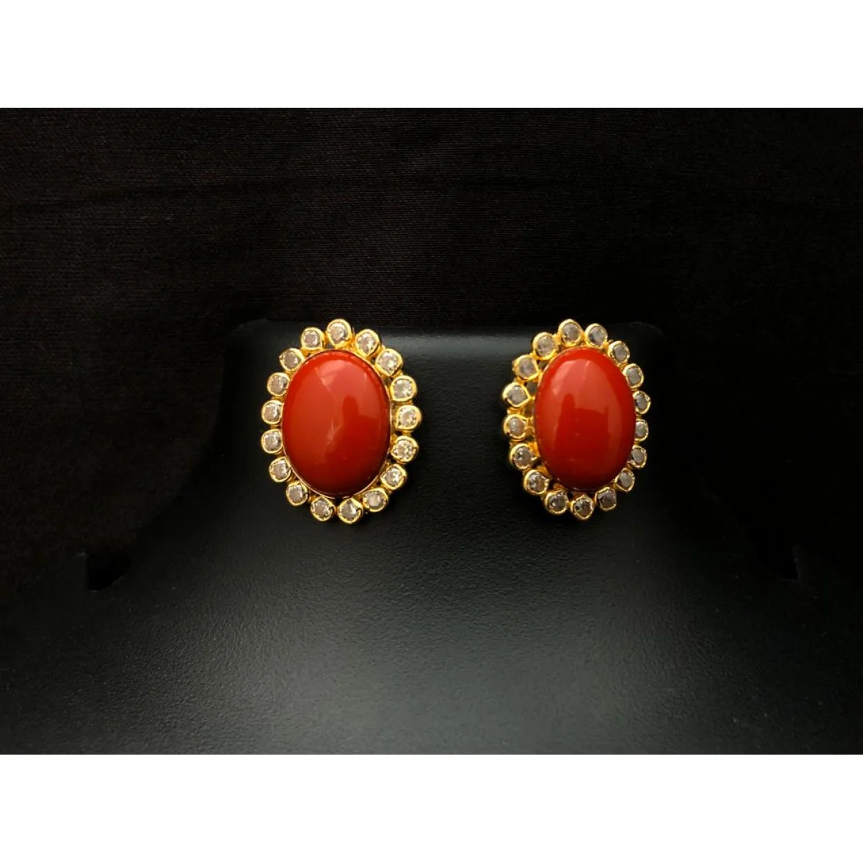 Designer Dangler Hanging Earrings Red Coral Stone in 92.5 Sterling Silver  for Girls and Women. Best Stylish Birthday Anniversary Gift for Sister  Bhabhi Wife Mother Friend