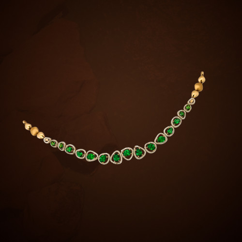 18KT Gold Emerald Choker Necklace Set |Elegant and Stylish