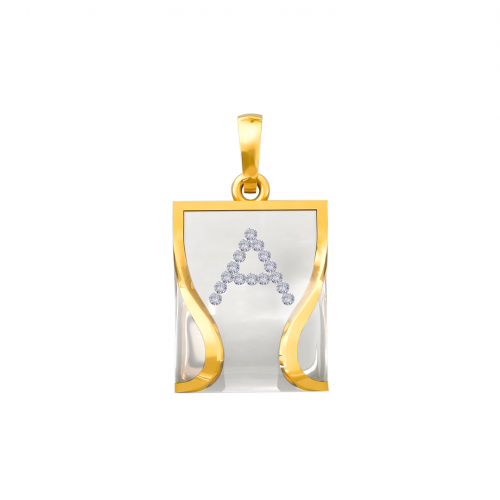 Shop Exquisite 18KT Gold A Alphabet Diamond Pendant | Buy Now