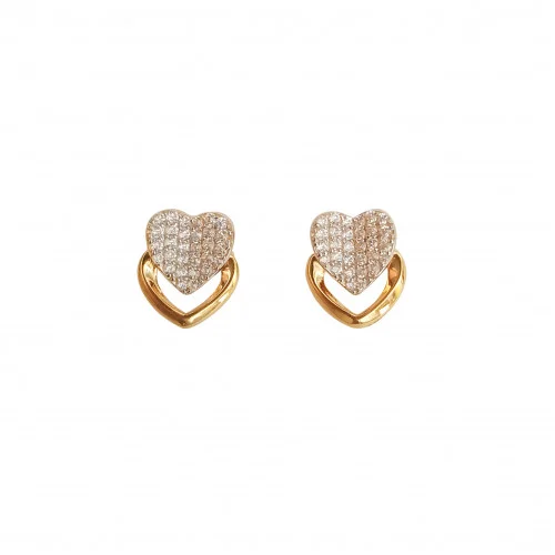 Pierce Your Heart' Gold Heart Stud Earrings – AnaKatarina Design