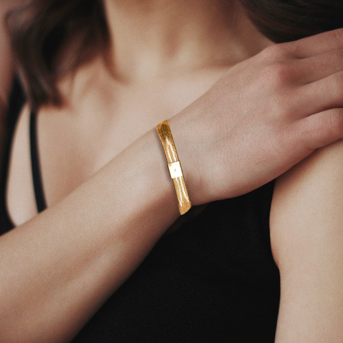 18KT Gold Italian  Rose Gold Colour Stretch Bracelet