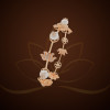 18KT Gold Lotus Bangles With Pearls | Stylish and Elegant Jewelry