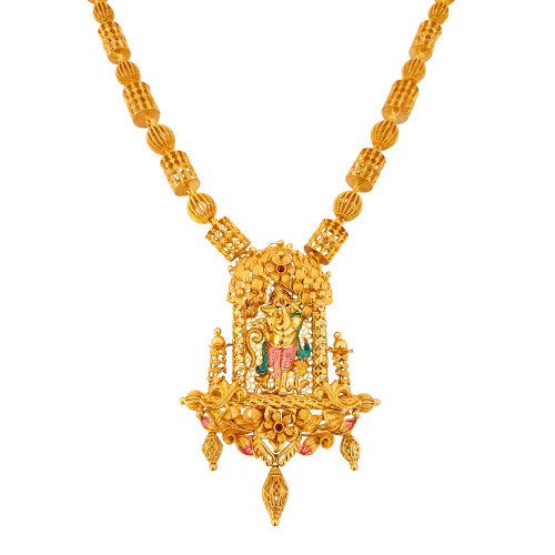 22KT Gold Ganesha Middle Necklace
