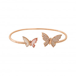 18KT Gold Mother Of Pearl Butterfly Bracelet