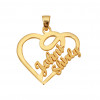 22KT Gold heart shaped name pendant