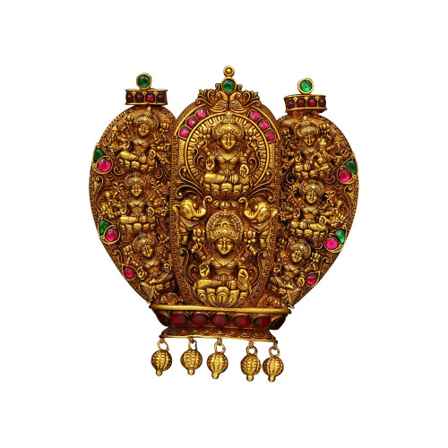 22KT Gold Antique Lakshmi Pendant
