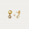 22KT Gold Pearl Chain and Ear-tops