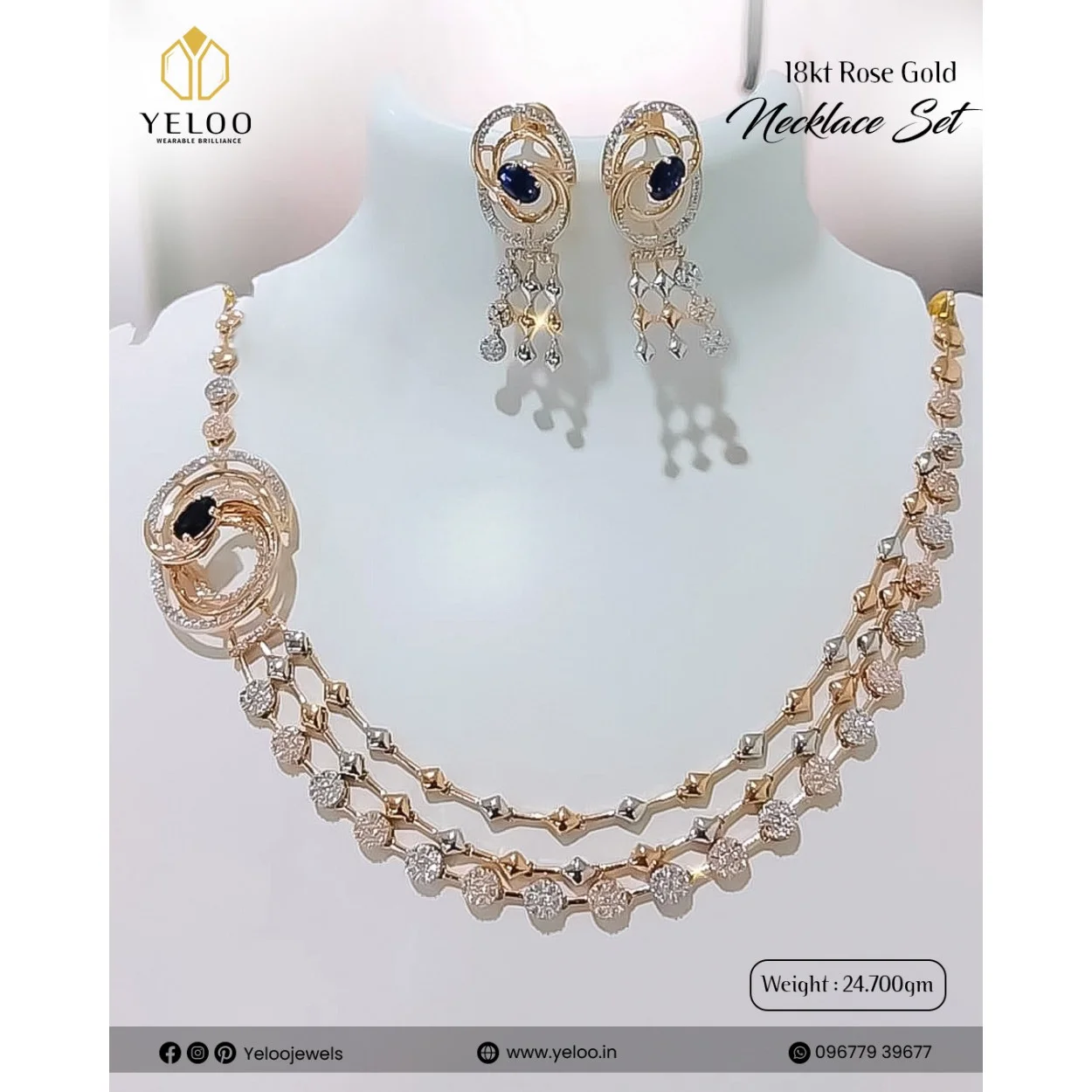 18k gold deals necklace set