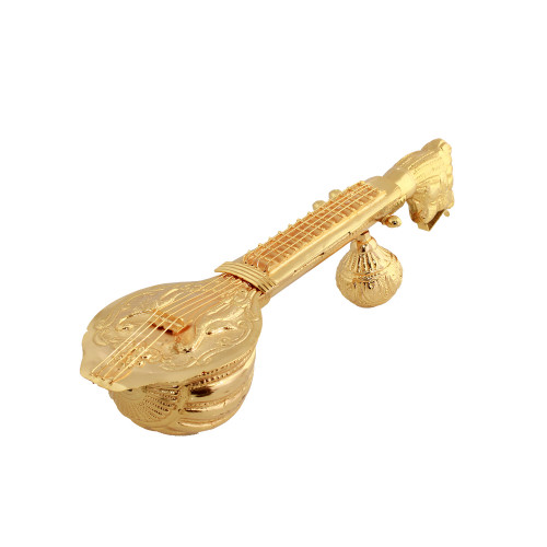 925 Silver Veena (Gold Polished Open Type)
