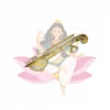 925 Silver Veena 225.500 Grams  (Gold Polished )