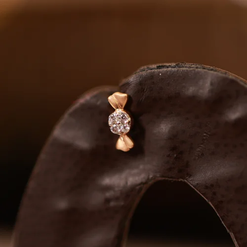 18 KT Gold Candy Charm Stud Earrings 18 KT Gold Candy Charm Stud Earrings