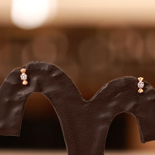 18 KT Gold Candy Charm Stud Earrings
