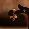 22KT Gold Ziya Floral Drop Earring