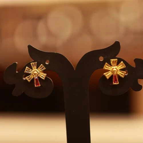 22KT Gold Sunflare Heritage Studs