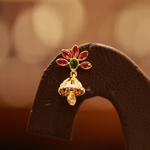22KT Gold Florina Blossom Jhumka Earrings