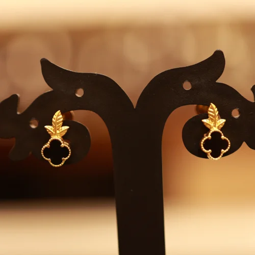 22KT  Golden Fleur Earrings
