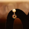 22KT Gold Pearl Radiance Rainbow Studs