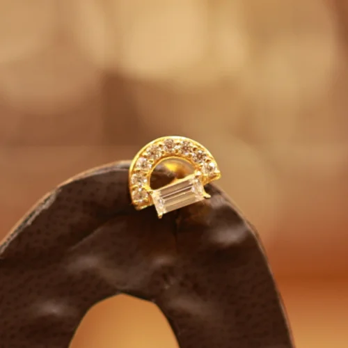 22KT Gold Aurora Arch Stud Earrings