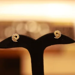 22KT Gold Elysia Spiral Studs