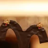 22KT Gold Zarina Ruby Bloom Studs