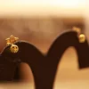 22KT Gold Zarina Ruby Bloom Studs