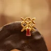 22KT Gold CrissGleam Stud Earrings