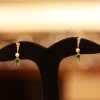 22KT Gold Emerald Droplet Earrings