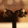 22KT Gold Elara Clover Drop Earring 22KT Gold Elara Clover Drop Earring