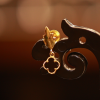 22KT Gold Elara Clover Drop Earring