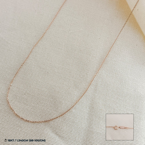 18kt Rose Gold Thin Chain