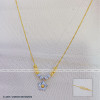 22kt Gold Flower and Rhodium Ball Chain