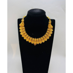22 KT Women Antique Lakshmi's Hexagon Feathered Grace Necklace WAN044 22 KT Women Antique Lakshmi's Hexagon Feathered Grace Necklace WAN044