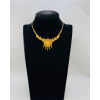 22KT GOLD LAKSHMI MANGO DESIGN SHORT ANTIQUE NECKLACE 