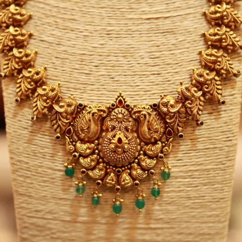 Meenakshi 22KT Heritage Peacock Necklace
