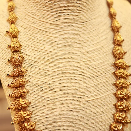 Meenakshi 22KT Heritage Peacock Necklace