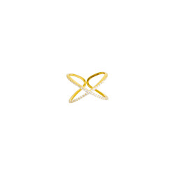 22KT Gold Criss-Cross Ring
