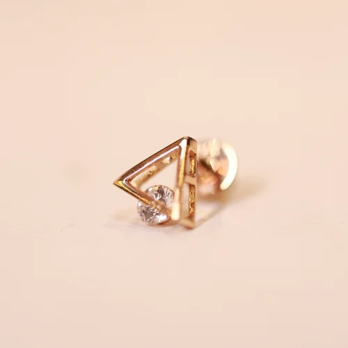 18 KT Gold Geometric Spark Stud