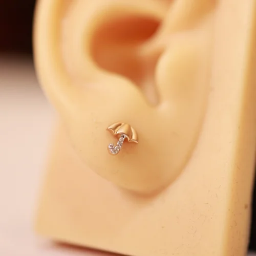 18 KT Gold Umbrella Spark Stud
